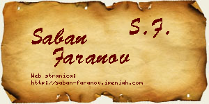 Šaban Faranov vizit kartica